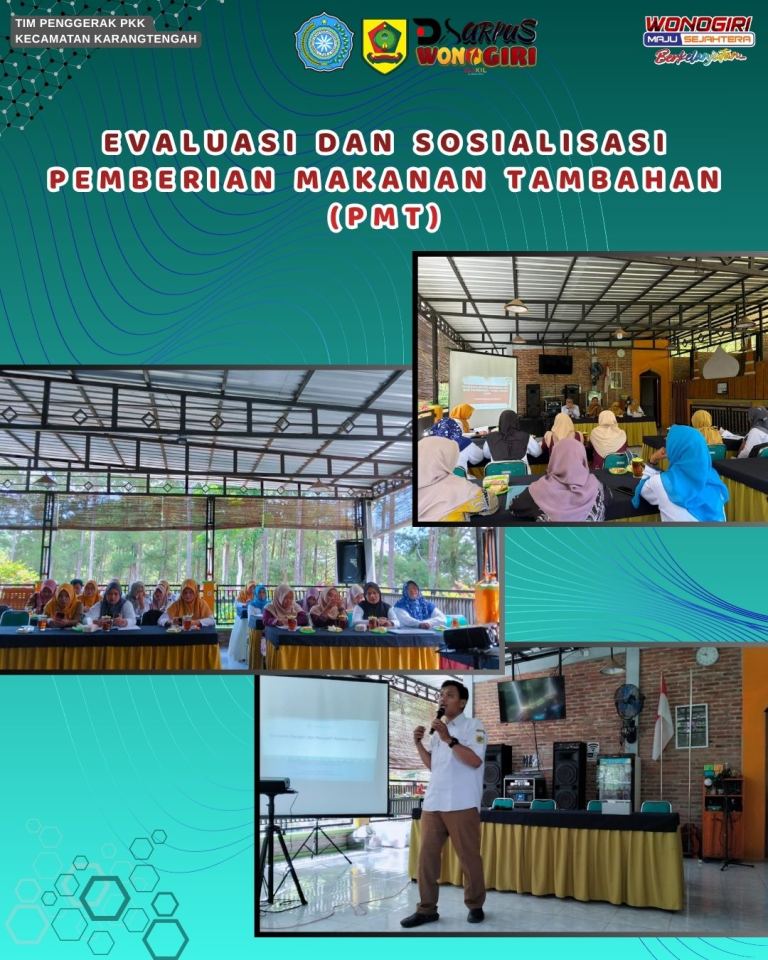 TP PKK Kecamatan Karangtengah terlibat Aktif dalam Evaluasi dan Sosialisasi Pemberian Makanan Tambahan (PMT)