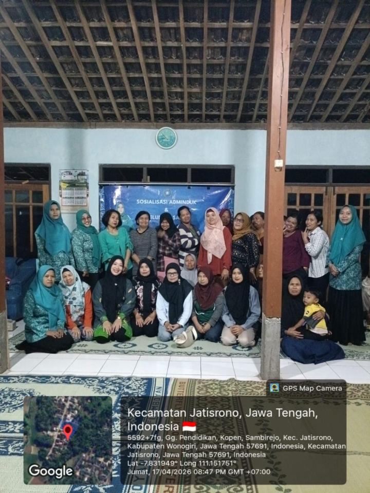 Bunda Literasi Kecamatan Jatisrono Hadiri Sosialisasi GENDUK PKK dan TELUNJUK SAKTI di Desa Sambirejo