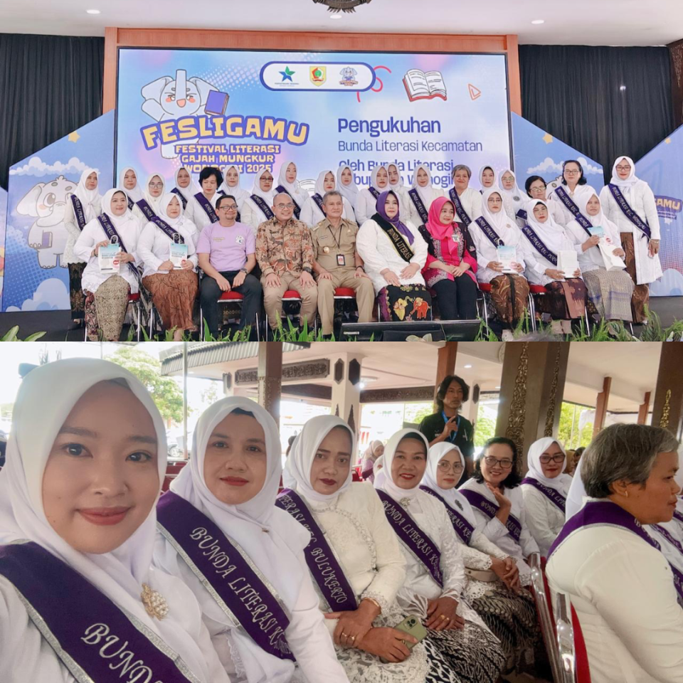 Pengukuhan Bunda Literasi Kecamatan dalam Festival Literasi Gajah Mungkur (FESLIGAMU)