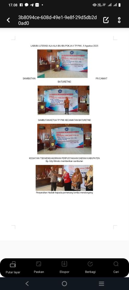 Membudayakan Literasi Melalui Lomba Mendongeng dan Layanan Perpustakaan Keliling di Baturetno