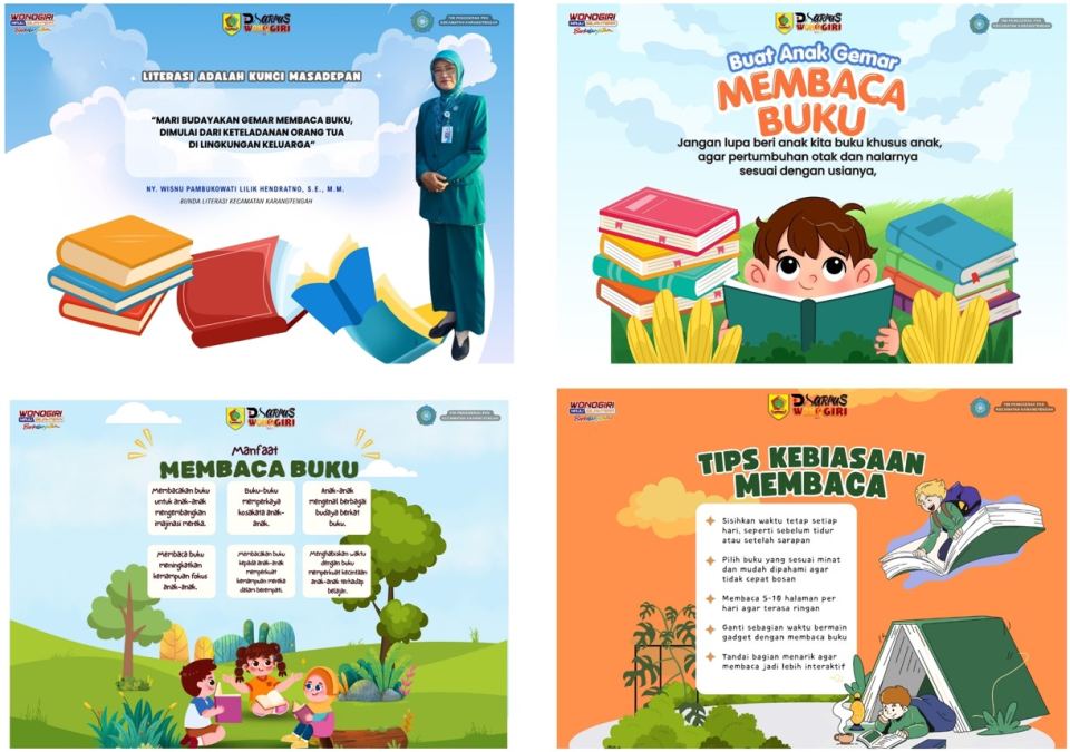 Himbaun Bunda Literasi Karangtengah - Gemar Membaca Buku dimulai dari Keteladanan Orang Tua