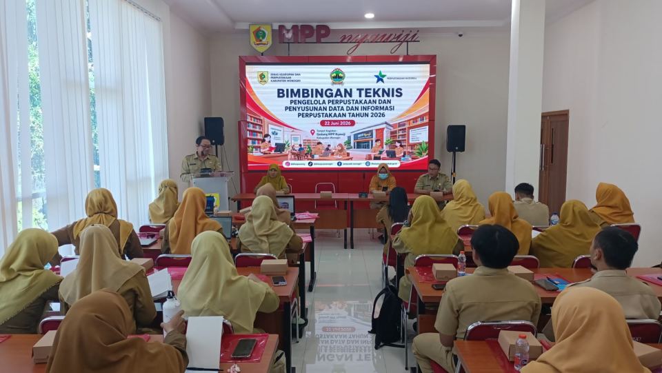 Bimtek Pengelolaan Perpustakaan Sekolah dan Penyusunan Data dan Informasi Perpustakaan Tahun 2026 Tingkat Kabupaten Wonogiri