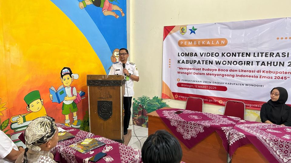 Pelaksanaan Pembekalan Peserta Video Konten Literasi Tahun 2025 di Kabupaten Wonogiri