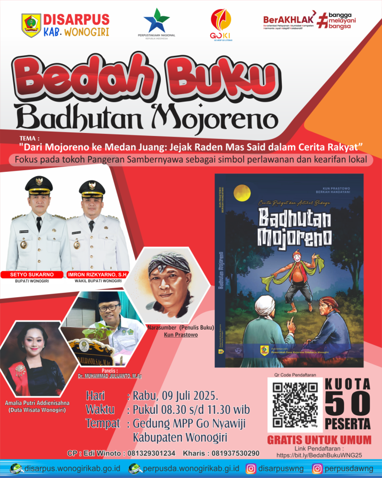 IKUTILAH BEDAH BUKU "BADHUTAN MOJORENO" KARYA KUN PRASTOWO