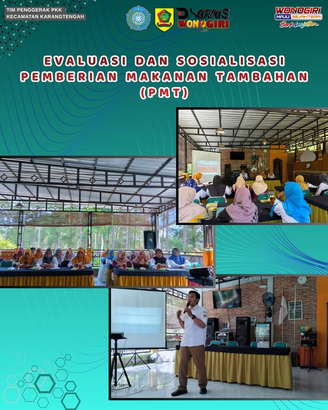 TP PKK Kecamatan Karangtengah terlibat Aktif dalam Evaluasi dan Sosialisasi Pemberian Makanan Tambahan (PMT)