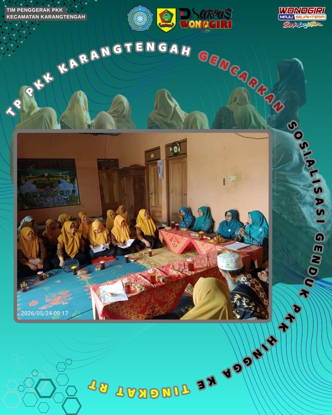 Dorong Percepatan Capaian Identitas Kependudukan Digital (IKD)– TP PKK Kecamatan Karangtengah Gencarkan Sosialisasi GENDUK PKK Hingga ke Tingkat RT