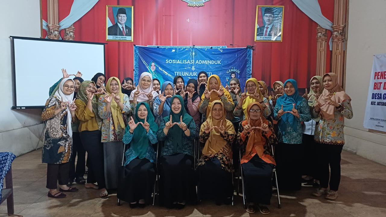 Bunda Literasi Kecamatan Jatisrono Menghadiri Sosialisasi GENDUK PKK dan TELUNJUK SAKTI di Desa Gunungsari