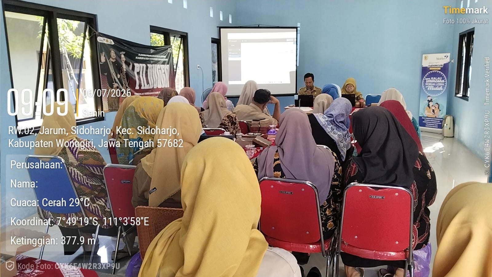 Sosialisasi Bangga Kencana pada Kader Keluarga Berencana