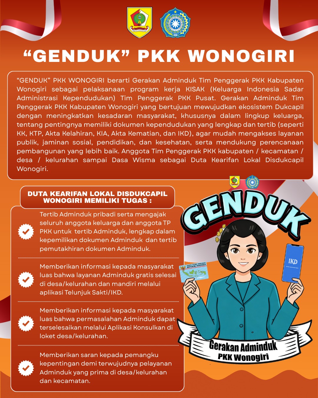 Penguatan Literasi Administrasi Kependudukan melalui Gerakan GENDUK PKK Wonogiri
