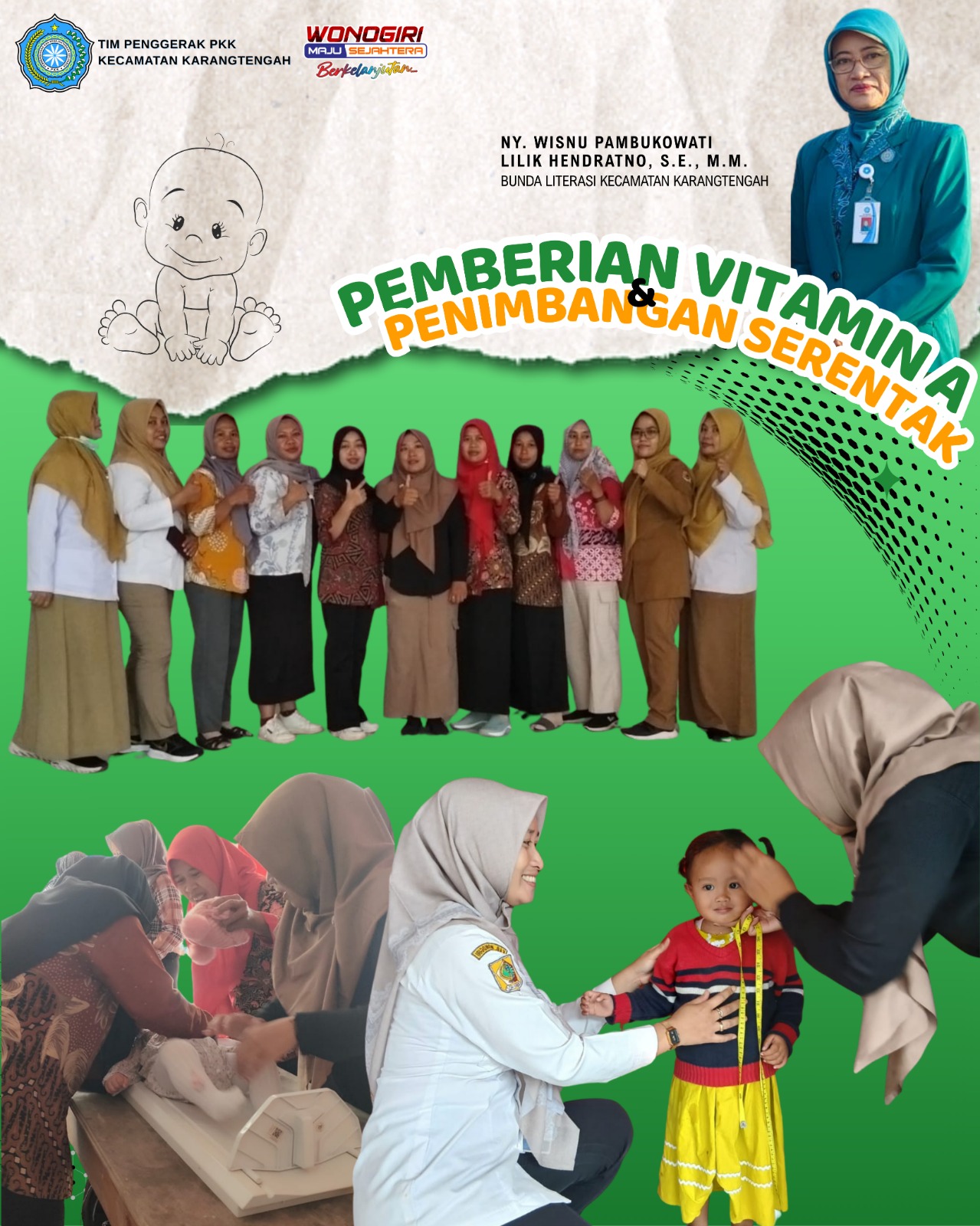 Deteksi Dini Stunting - Bunda Literasi Karangtengah Gemakan Pentingnya Penimbangan Serentak dan Pemberian Vitamin A bagi Balita