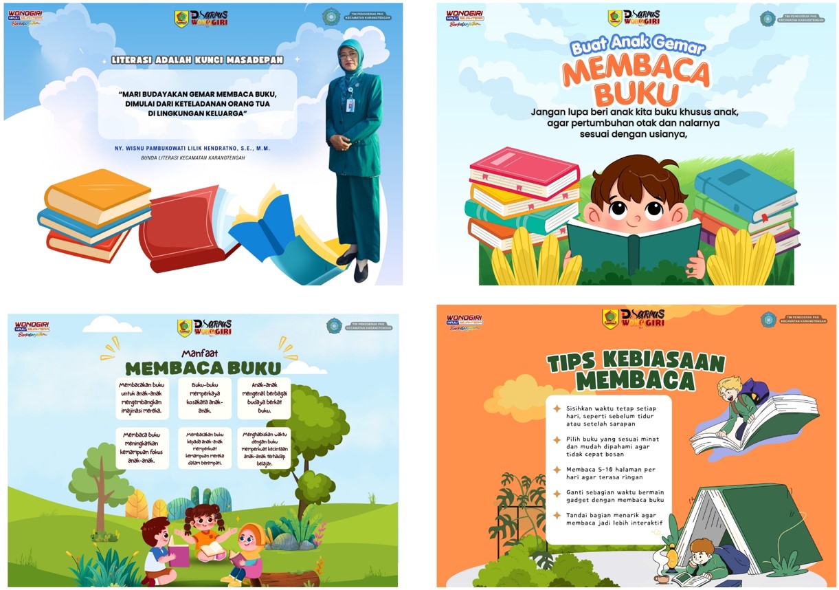 Himbaun Bunda Literasi Karangtengah - Gemar Membaca Buku dimulai dari Keteladanan Orang Tua