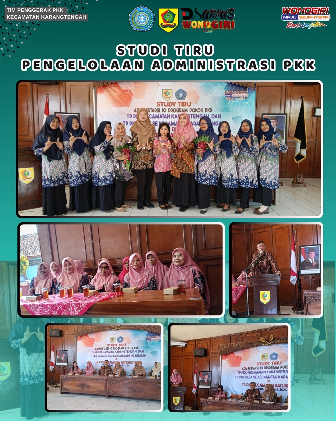 Bagian dari Strategi Literasi – TP PKK Kecamatan Karangtengah adakan Studi Tiru Praktik Terbaik (Best Practices) Pengelolaan Administrasi ke TP PKK Kecamatan Baturetno