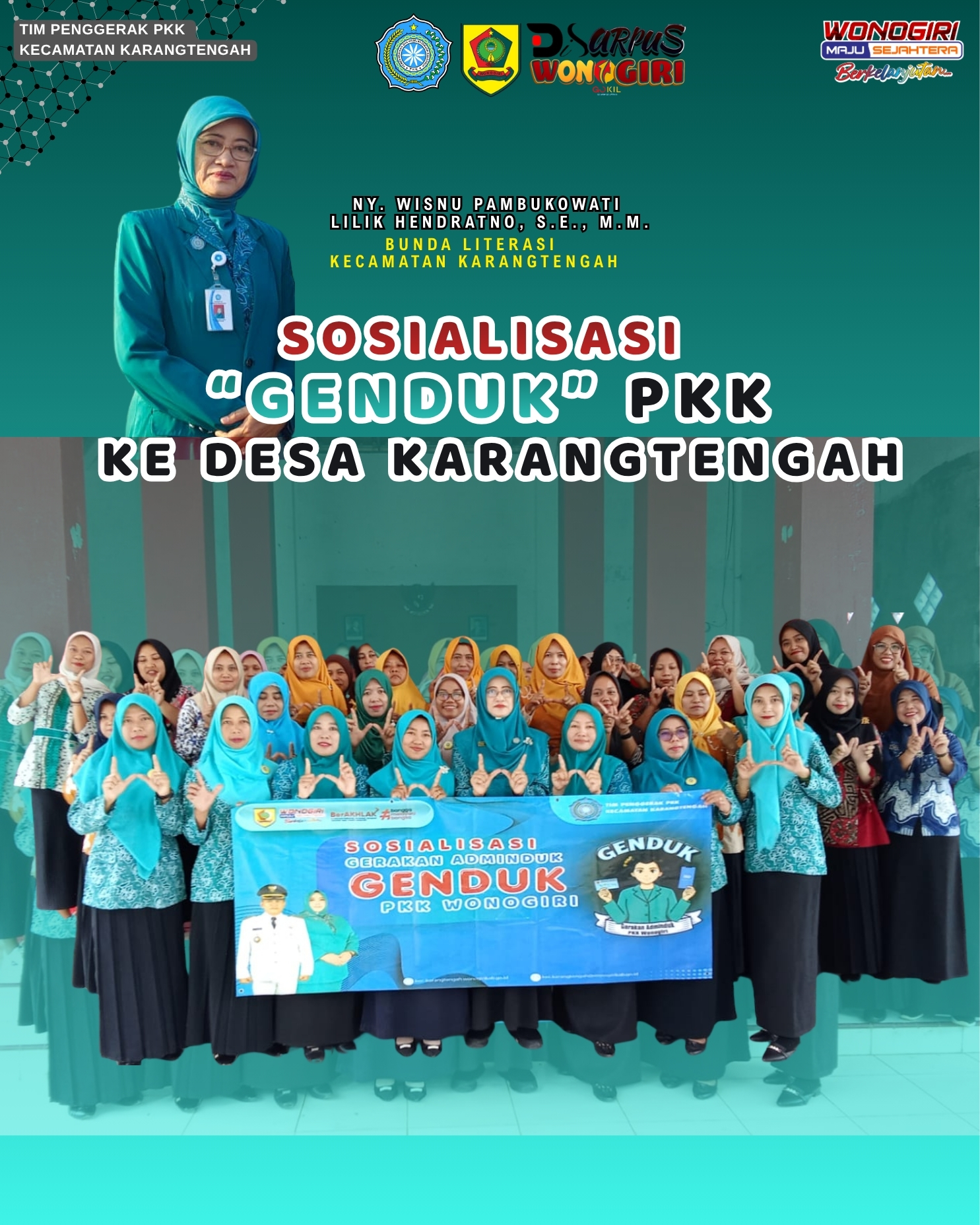 Kejar Target Capaian Identitas Kependudukan Digital (IKD) – TP PKK Kecamatan Karangtengah Sosialisasikan GENDUK PKK di Desa Karangtengah