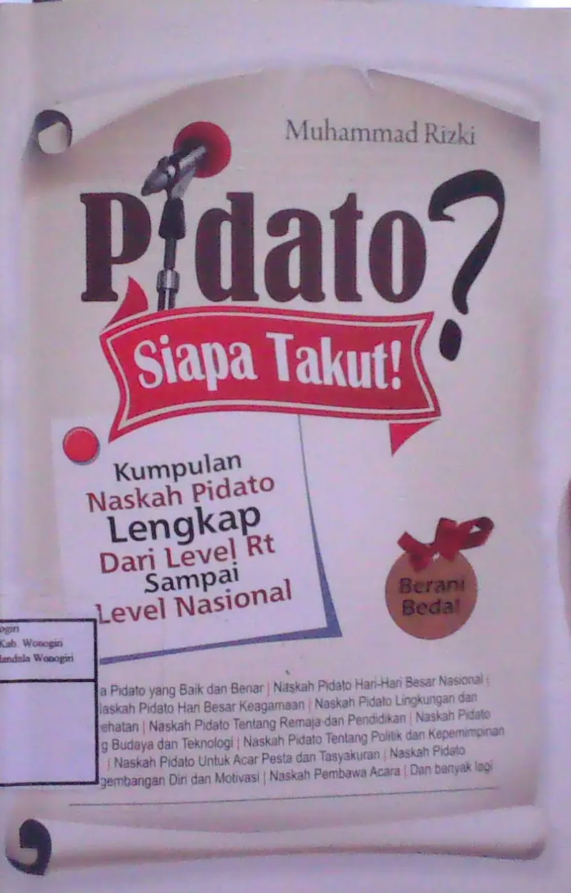 Pidato Siapa Takut?