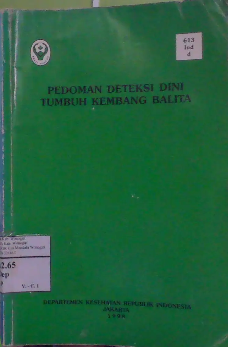 Pedoman Deteksi Dini Tumbuh Kembang Balita