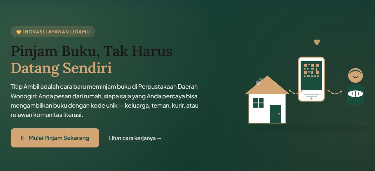 Inovasi "TITIP AMBIL" Pinjam Buku di Perpusda Wonogiri, Tak Harus Datang Sendiri